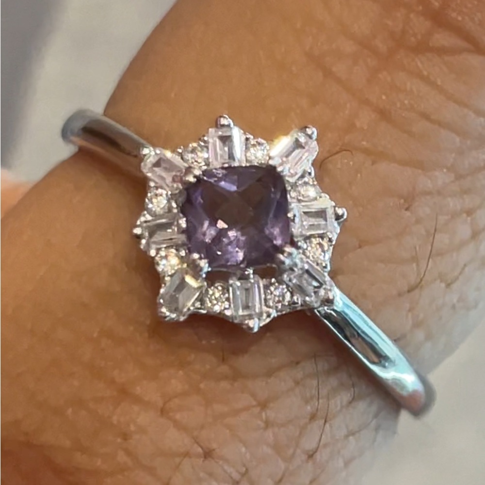 Al Najim Amethyst Sterling Silver Ring